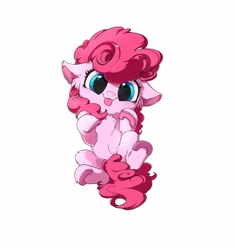 Size: 3000x3200 | Tagged: safe, artist:drtuo4, character:pinkie pie, species:earth pony, species:pony, blep, chest fluff, colored hooves, cute, diapinkes, ear fluff, female, leg fluff, looking at you, mare, on back, solo, tongue out