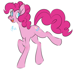 Size: 942x872 | Tagged: safe, artist:polymercorgi, character:pinkie pie, species:pony, female, simple background, solo, white background