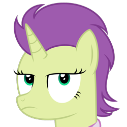 Size: 1000x1000 | Tagged: safe, artist:devfield, oc, oc:sky spark, species:pony, species:unicorn, bust, female, frown, looking at you, portrait, simple background, solo, transparent background, unamused, vector