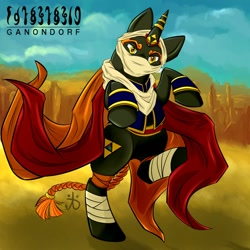 Size: 894x894 | Tagged: safe, artist:rattlesire, crossover, ganondorf, ponified, the legend of zelda