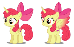 Size: 1280x817 | Tagged: safe, artist:tenderrain46, character:apple bloom, species:alicorn, species:pony, alicornified, bloomicorn, female, race swap, simple background, solo, transparent background