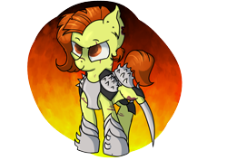 Size: 5548x3936 | Tagged: safe, artist:dumbwoofer, oc, oc:trippo, species:earth pony, species:pony, amputee, armor, raider, solo