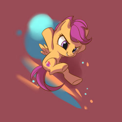 Size: 2000x2000 | Tagged: safe, artist:drtuo4, character:scootaloo, species:pegasus, species:pony, abstract background, cute, cutealoo, female, filly, solo