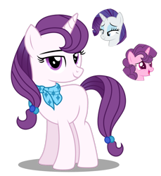 Size: 1280x1395 | Tagged: safe, artist:tenderrain46, character:rarity, character:sugar belle, oc, parent:rarity, parent:sugar belle, species:pony, species:unicorn, female, magical lesbian spawn, mare, offspring, parents:sugarity, simple background, transparent background
