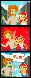 Size: 3625x8858 | Tagged: safe, artist:urhangrzerg, character:adagio dazzle, character:sunset shimmer, my little pony:equestria girls, allegro amoroso, comic, equestria guys, male, punch, rule 63, sunllegro