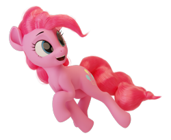 Size: 1634x1337 | Tagged: safe, artist:therealdjthed, character:pinkie pie, species:earth pony, species:pony, 3d, 3d model, blender, cute, cycles, cycles render, female, mare, model:djthed, running, simple background, solo, transparent background