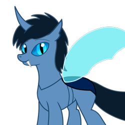 Size: 2700x2700 | Tagged: safe, artist:egstudios93, oc, oc:jumbo, species:changeling, blue changeling, high res, simple background, solo, transparent background