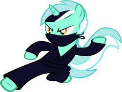 Size: 2486x1888 | Tagged: safe, artist:cupcakescankill, character:lyra heartstrings, ninja, simple background, transparent background