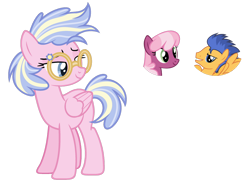 Size: 1024x750 | Tagged: safe, artist:sapphiretwinkle, character:cheerilee, character:flash sentry, oc, parent:cheerilee, parent:flash sentry, species:pegasus, species:pony, female, glasses, mare, offspring, parents:cheeriflash, simple background, transparent background