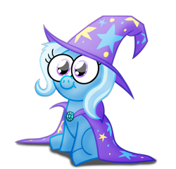 Size: 2156x2066 | Tagged: safe, artist:piemations, character:trixie, species:pony, species:unicorn, :t, big eyes, cute, female, mare, meme, simple background, sitting, smiling, solo, special eyes, transparent background