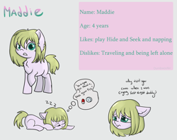 Size: 4400x3500 | Tagged: safe, artist:dumbwoofer, oc, oc only, oc:maddie, oc:madeleine, species:earth pony, species:human, species:pony, bad parenting, female, filly, sleeping, sleeping pills, solo