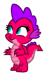 Size: 220x366 | Tagged: safe, artist:optimusv42, oc, oc only, oc:fire jewel the dragon, species:dragon, dragoness, female, friendship troopers, my little pony friendship troopers, recolor, simple background, solo, transparent background