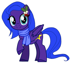 Size: 1166x1048 | Tagged: safe, artist:optimusv42, character:starsong, species:pegasus, species:pony, episode:hearth's warming eve, g4, my little pony: friendship is magic, clothing, fan version, friendship troopers, hearth's warming, holly, my little pony friendship troopers, scarf, simple background, solo, transparent background, winter, winter outfit