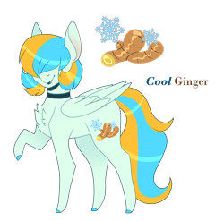 Size: 3102x3065 | Tagged: safe, artist:tuzz-arts, oc, oc only, oc:cool ginger, species:pegasus, species:pony, choker, colored hooves, hair covering face, male, multicolored hair, simple background, solo, transparent background