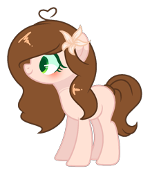 Size: 867x999 | Tagged: safe, artist:poppyglowest, oc, oc:lilly glowest, species:earth pony, species:pony, female, flower, flower in hair, mare, simple background, solo, transparent background
