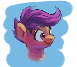 Size: 2212x1935 | Tagged: safe, artist:drtuo4, character:scootaloo, species:pegasus, species:pony, bust, cute, cutealoo, female, filly, partial background, portrait, solo