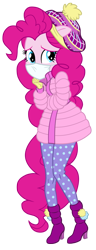 Size: 345x900 | Tagged: safe, artist:sapphiregamgee, character:pinkie pie, my little pony:equestria girls, boots, clothing, coat, face mask, female, ponied up, shoes, simple background, solo, transparent background