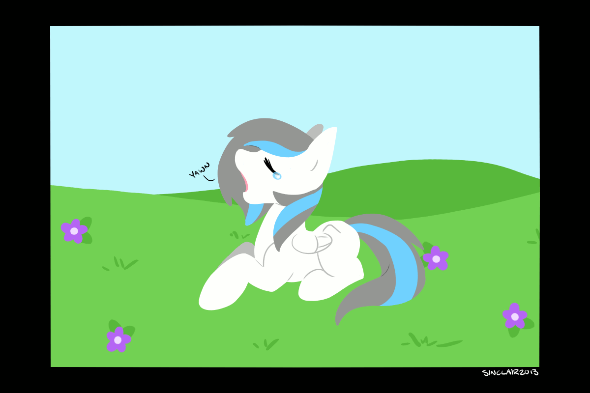 Size: 1200x800 | Tagged: safe, artist:sinclair2013, oc, oc only, species:pegasus, species:pony, animated, solo, yawn