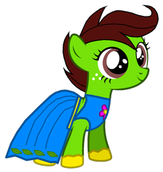 Size: 1200x1266 | Tagged: safe, artist:optimusv42, oc, oc:jungle heart, oc:jungle jewel, species:earth pony, species:pony, clothing, dress, female, filly, friendship troopers, gala dress, grand galloping gala, jungle pony, my little pony friendship troopers, simple background, solo, transparent background