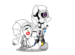 Size: 955x694 | Tagged: safe, artist:inkwell, animated at source, ponified, portal (valve), simple background, solo, transparent background