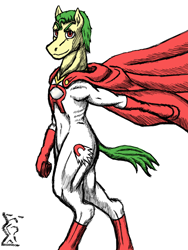Size: 750x1000 | Tagged: safe, artist:korencz11, species:anthro, species:pony, fanfic:sometimes they call me super, newbie artist training grounds, atg 2020, solo, superhero