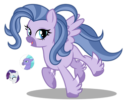 Size: 1280x1047 | Tagged: safe, artist:tenderrain46, character:rarity, character:seaspray, oc, parent:rarity, parent:seaspray, species:hippogriff, female, interspecies offspring, male, offspring, parents:rarispray, simple background, solo, transparent background