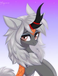 Size: 1300x1700 | Tagged: safe, artist:hydrargyrum, oc, oc only, species:kirin, lidded eyes, looking at you, smiling, solo