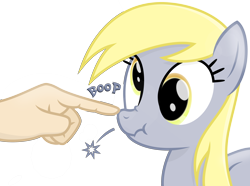 Size: 3700x2750 | Tagged: safe, artist:devfield, character:derpy hooves, species:human, species:pegasus, species:pony, newbie artist training grounds, atg 2020, boop, female, folded wings, glow, hand, lens flare, light, mare, offscreen character, offscreen human, scrunchy face, semi-transparent background, shadow, shine, show accurate, simple background, transparent background, wings