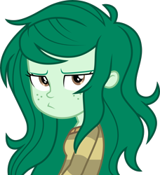 Size: 6000x6579 | Tagged: safe, artist:twilirity, character:wallflower blush, equestria girls:forgotten friendship, g4, my little pony: equestria girls, my little pony:equestria girls, absurd resolution, clothing, female, freckles, pouting, simple background, solo, sweater, transparent background, unamused, vector