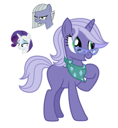 Size: 1280x1389 | Tagged: safe, artist:tenderrain46, character:limestone pie, character:rarity, oc, parent:limestone pie, parent:rarity, species:pony, species:unicorn, glasses, magical lesbian spawn, offspring, parents:raristone, simple background, transparent background