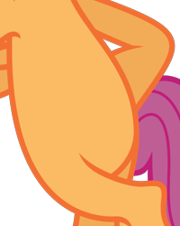 Size: 2545x3186 | Tagged: safe, artist:deadparrot22, edit, character:scootaloo, species:pegasus, species:pony, episode:sleepless in ponyville, g4, my little pony: friendship is magic, belly, bipedal, cropped, crossed legs, featureless crotch, female, hoof on hip, pictures of bellies, simple background, solo, transparent background, vector, vector edit