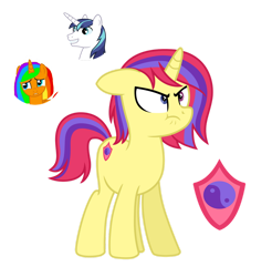 Size: 1280x1301 | Tagged: safe, artist:tenderrain46, character:shining armor, oc, species:pony, species:unicorn, female, mare, simple background, transparent background