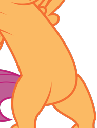 Size: 2430x3219 | Tagged: safe, artist:deadparrot22, edit, character:scootaloo, species:pegasus, species:pony, episode:sleepless in ponyville, g4, my little pony: friendship is magic, belly, bipedal, cropped, female, high res, pictures of bellies, simple background, solo, transparent background, vector, vector edit