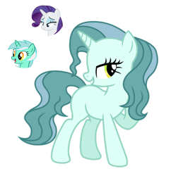 Size: 1280x1321 | Tagged: safe, artist:tenderrain46, character:lyra heartstrings, character:rarity, parent:lyra heartstrings, parent:rarity, species:pony, species:unicorn, female, magical lesbian spawn, mare, offspring, parents:lyrity, simple background, transparent background