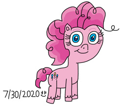 Size: 1245x1080 | Tagged: safe, artist:royalsmurf, artist:smurfettyblue, character:pinkie pie, g4, my little pony:pony life, cute, diapinkes, female, simple background, solo, white background