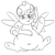 Size: 2000x2000 | Tagged: safe, artist:worstsousaphonehorse, oc, oc only, oc:comfy pillow, species:pegasus, species:pony, chubby, fat, featureless crotch, female, lip bite, monochrome, on back, sketch, solo, spread legs, spreading, squishy