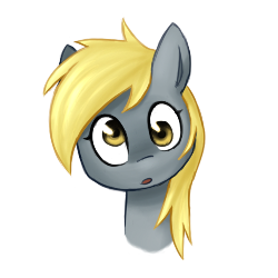Size: 250x250 | Tagged: safe, artist:breadcipher, character:derpy hooves, species:pony, g4, bust, cute, derpabetes, female, looking at you, mare, open mouth, portrait, simple background, solo, transparent background