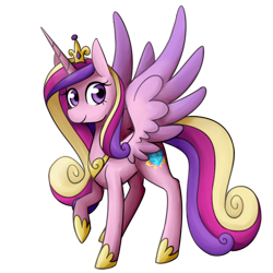 Size: 600x600 | Tagged: safe, artist:breadcipher, character:princess cadance, species:alicorn, species:pony, g4, crown, cute, cutedance, female, jewelry, mare, regalia, simple background, solo, spread wings, transparent background, wings