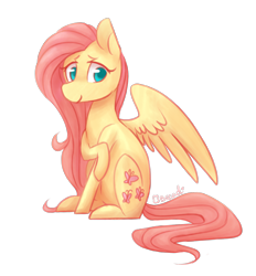Size: 1280x1382 | Tagged: safe, artist:breadcipher, character:fluttershy, species:pegasus, species:pony, g4, cute, female, mare, shyabetes, simple background, sitting, solo, transparent background