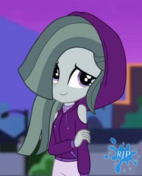 Size: 850x1050 | Tagged: safe, artist:rjp.rammy, character:marble pie, species:eqg human, g4, my little pony:equestria girls, clothing, cute, equestria girls-ified, female, hoodie, marblebetes, pants, sleeveless, sleeveless sweater, smiling, solo, sweater, when she smiles