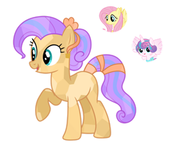 Size: 1280x1111 | Tagged: safe, artist:tenderrain46, character:fluttershy, character:princess flurry heart, oc, parent:fluttershy, parent:princess flurry heart, species:pony, g4, magical lesbian spawn, offspring, parents:flurryshy, simple background, transparent background