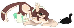Size: 1076x417 | Tagged: safe, artist:inspiredpixels, oc, oc:koneka, species:earth pony, species:pony, g4, cat, female, mare, simple background, solo, transparent background