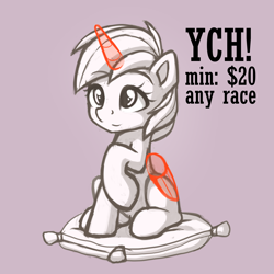 Size: 4000x4000 | Tagged: safe, artist:anonbelle, species:pony, g4, advertisement, commission, female, your character here