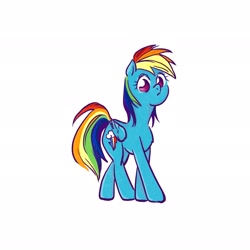 Size: 2048x2048 | Tagged: safe, artist:laya-21, character:rainbow dash, species:pegasus, species:pony, g4, female, simple background, solo, white background