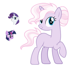 Size: 1024x891 | Tagged: safe, artist:sapphiretwinkle, character:rarity, character:twilight sparkle, oc, parent:rarity, parent:twilight sparkle, parents:rarilight, species:pony, species:unicorn, g4, female, group, magical lesbian spawn, mare, offspring, simple background, transparent background