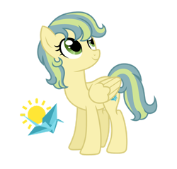 Size: 1280x1226 | Tagged: safe, artist:tenderrain46, oc, parent:aunt holiday, parent:auntie lofty, parents:lofty day, species:pegasus, species:pony, g4, female, magical lesbian spawn, mare, offspring, simple background, solo, transparent background