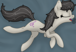 Size: 1714x1188 | Tagged: safe, artist:soctavia, character:octavia melody, species:pony, g4, bed, drool, eyes closed, female, lying down, mare, messy mane, on bed, open mouth, sleeping, solo