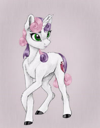 Size: 2318x2948 | Tagged: safe, artist:joestick, editor:vedont, character:sweetie belle, species:pony, species:unicorn, g4, cutie mark, female, filly, solo, the cmc's cutie marks
