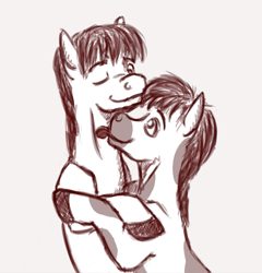 Size: 957x996 | Tagged: safe, artist:fynjy-87, species:earth pony, species:pony, g4, couple, male