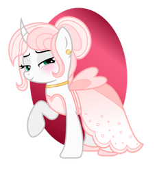Size: 1280x1397 | Tagged: safe, artist:tenderrain46, oc, oc only, oc:sweetheart, species:pony, species:unicorn, g4, clothing, dress, female, gala dress, mare, simple background, solo, transparent background